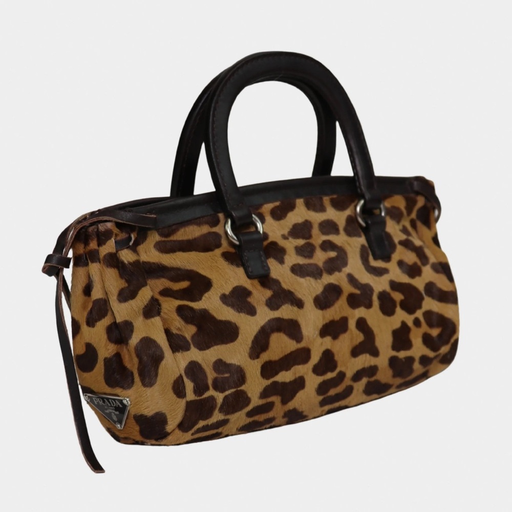 Prada Cheetah Mini Top Handle Bag
